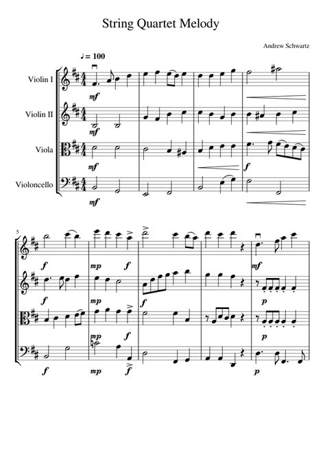Music For Four, Volume 4, Set Of 4 Parts (String Quartet)